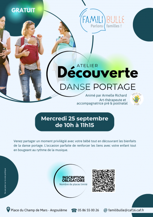 Affiche atelier découverte danse portage