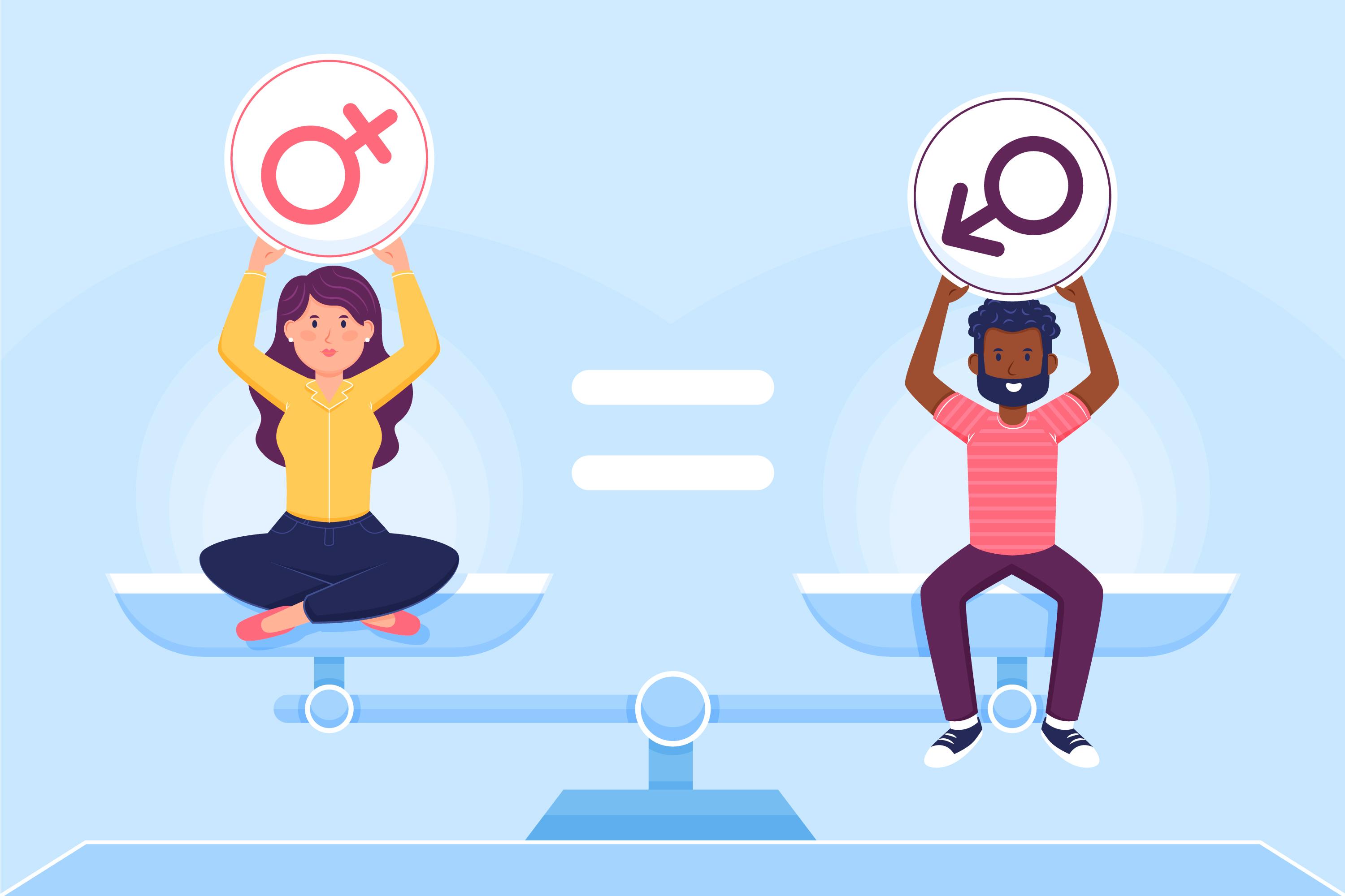 balance égalité homme femme