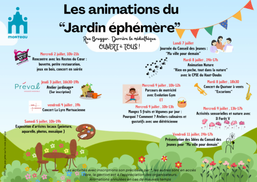  jardin éphémère à Morteau