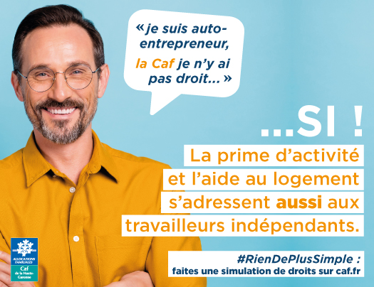 Je suis auto-entrepreneur, la Caf je n'y ai pas droit 