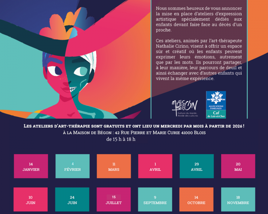 il s'agit des dates des différents ateliers le 14 janvier, le 4 février, le 11 mars, le 1er avril, le 29 avril, le 20 mai, le 10 juin, le 24 juin, le 15 juillet, le 9 septembre, le 14 octobre, le 19 novembre 2026