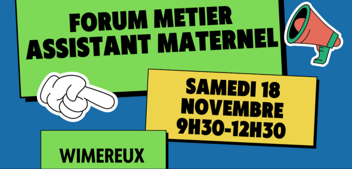 Extrait de l'affiche Forum Métier Assistant Maternel