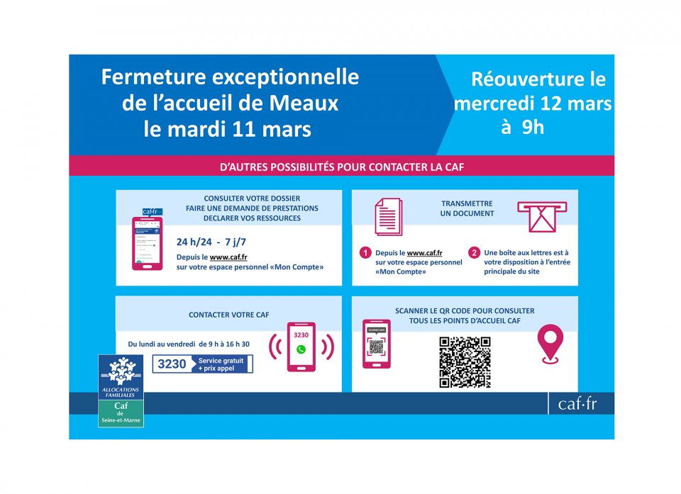 11 mars 2025 : fermeture Meaux