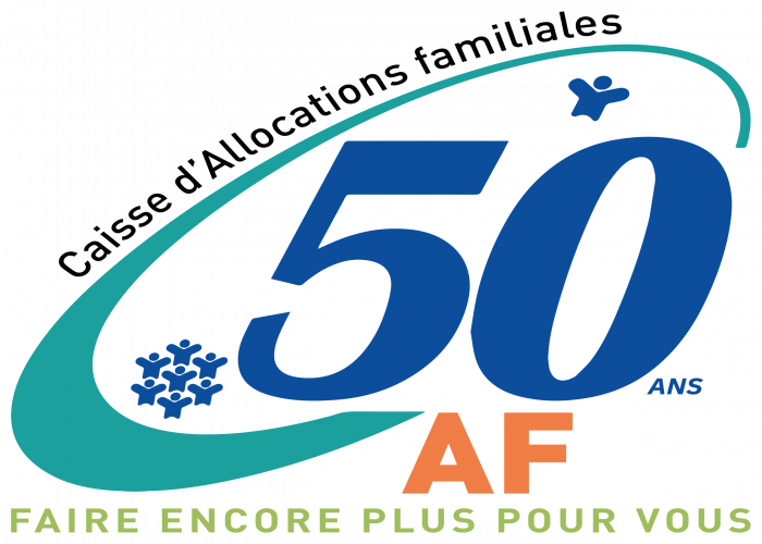 Logo 50 ans de la Caf