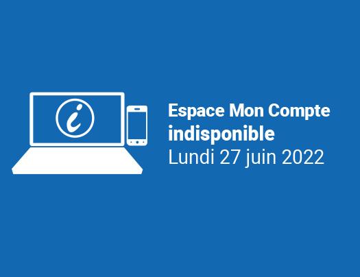 Maintenance de l'Espace Mon Compte